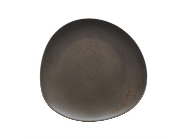 POTTERY tallerken coupe asym. Ø:260mm Dekor: Unique Dark Grey